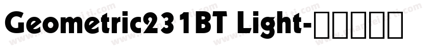 Geometric231BT Light字体转换